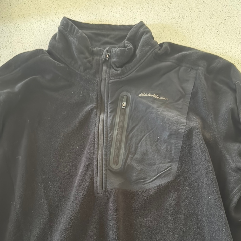 Eddie Bauer Black Lightweight Jacket with High Collar